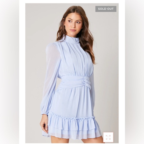 Sugarlips Shirred Ruffle Dress Size M - Picture 2 of 3